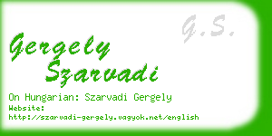 gergely szarvadi business card